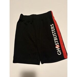 HIS Ghostbusters Youth Boys Sz 6 Black & Red Athletic Basketball Shorts